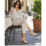 Marimea 37 Pantofi dama cu platforma din piele naturala Bej P9154BEJ